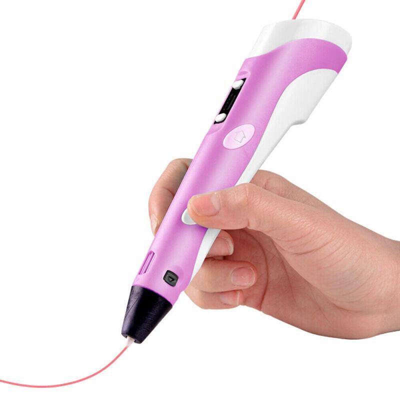 3D Doodle Pen with Filament Refill - LCD 3D Drawing Pen with 12 Colors PLA Filament USB Charging 4