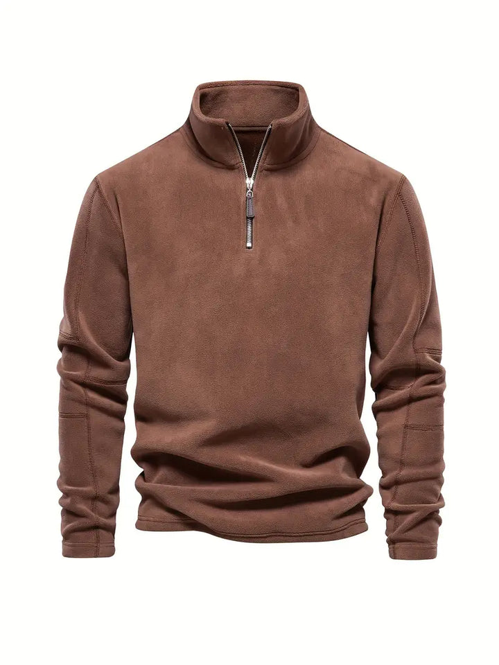 CORDUROY HALF ZIP SWEATER 