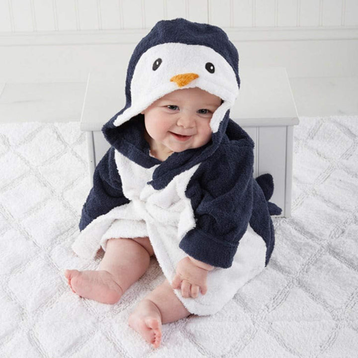 Baby Bathrobe Animal Design Soft Absorbent Cotton 0-6 Years