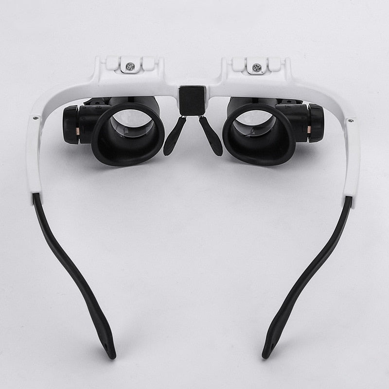 Adjustable LED magnifying glasses with 8x, 15x and 23x magnification for hobbies and precision work 2