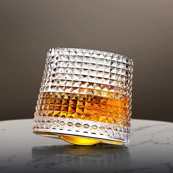 AetherGlass | Elegant Rotating Crystal Whiskey Glass Set for Enhanced Experience 0