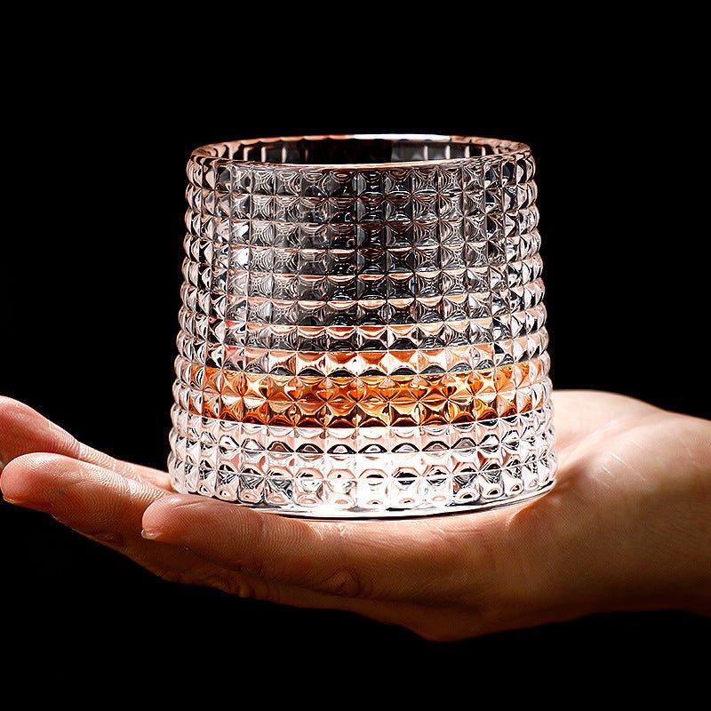 AetherGlass | Elegant Rotating Crystal Whiskey Glass Set for Enhanced Experience 1