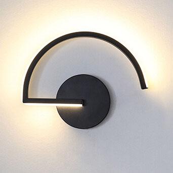 AluGlow – Contemporary LED Wall Lamp with Curved Aluminium 1