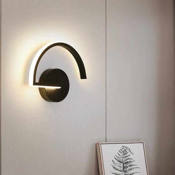 AluGlow – Contemporary LED Wall Lamp with Curved Aluminium 3
