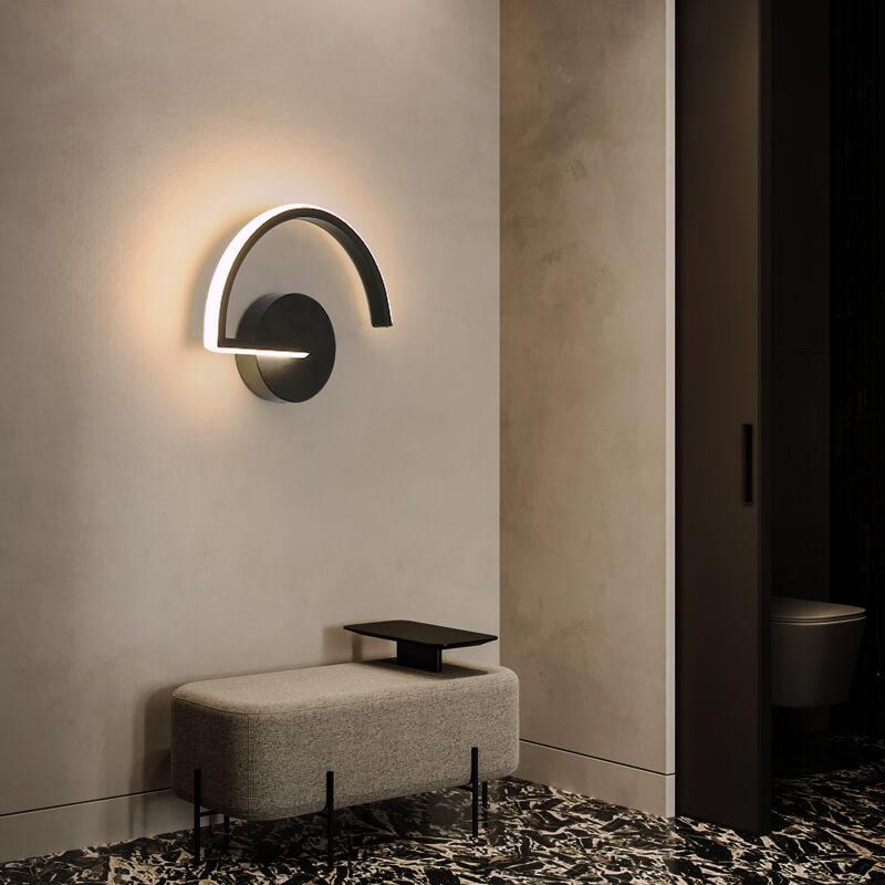 AluGlow – Contemporary LED Wall Lamp with Curved Aluminium 7