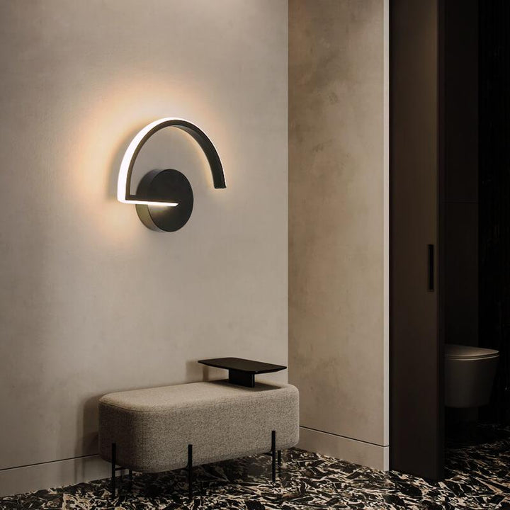 AluGlow – Contemporary LED Wall Lamp with Curved Aluminium 7
