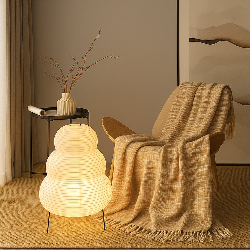 Alvora | Contemporary Rice Paper Table Lamp 3