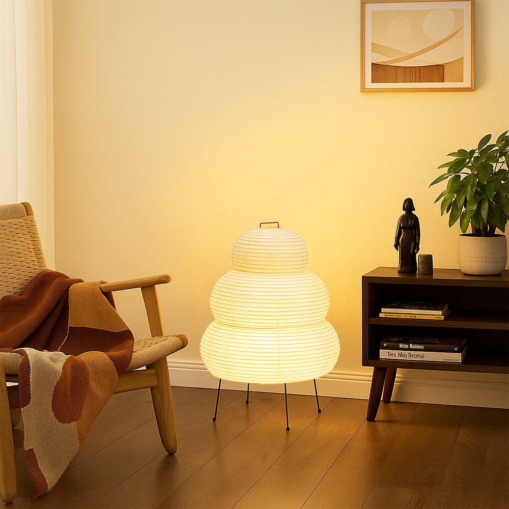 Alvora | Contemporary Rice Paper Table Lamp 4