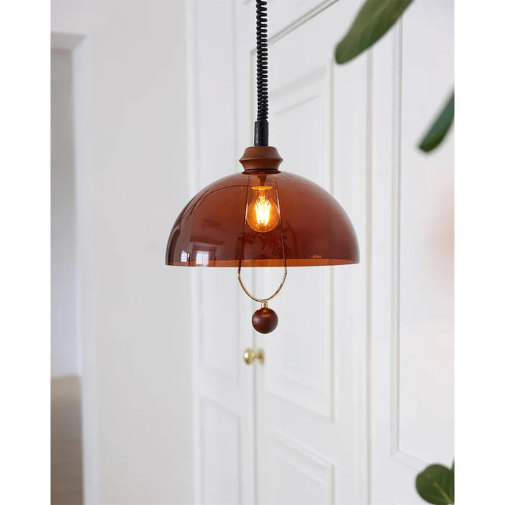AmberGlow | Stylish Retro Glass Hanging Pendant Light for Kitchen 6