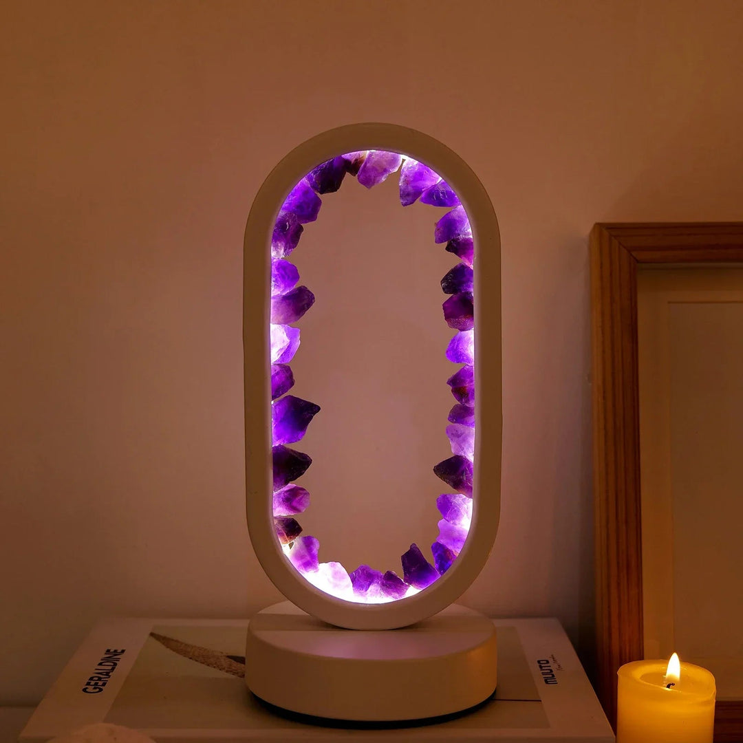 AmethystGlow | Crystal Serenity Lamp – Elegant Natural Glow for Relaxing Environments 4