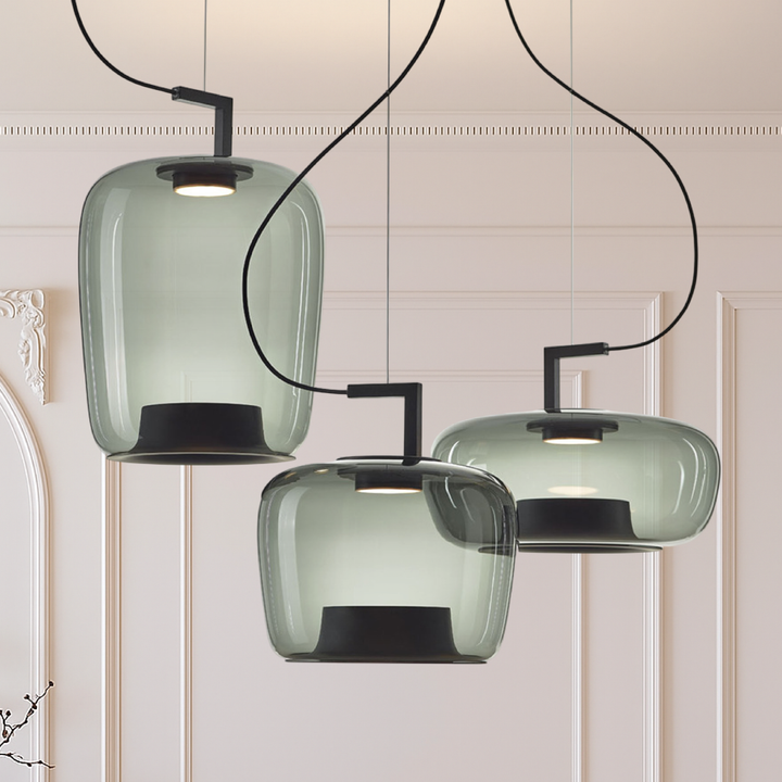Amvora | Modern Glass Pendant Light for Living & Dining Rooms 1