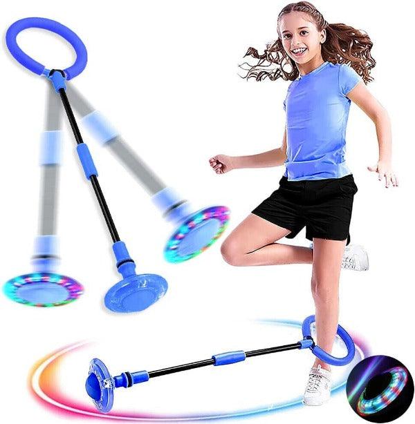 Ankle Ball Toy - Foldable Flash Wheel Skip Ball Fun | Foot Hula Hoop Skipping Rope Outdoor Game 0