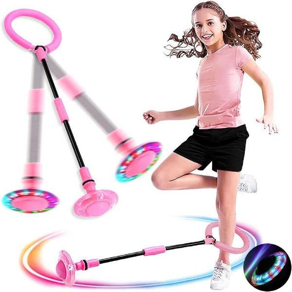 Ankle Ball Toy - Foldable Flash Wheel Skip Ball Fun | Foot Hula Hoop Skipping Rope Outdoor Game 1