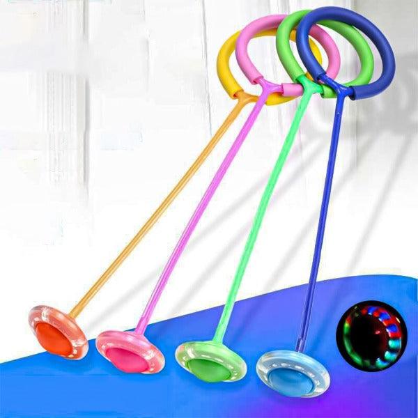 Ankle Ball Toy - Foldable Flash Wheel Skip Ball Fun | Foot Hula Hoop Skipping Rope Outdoor Game 2