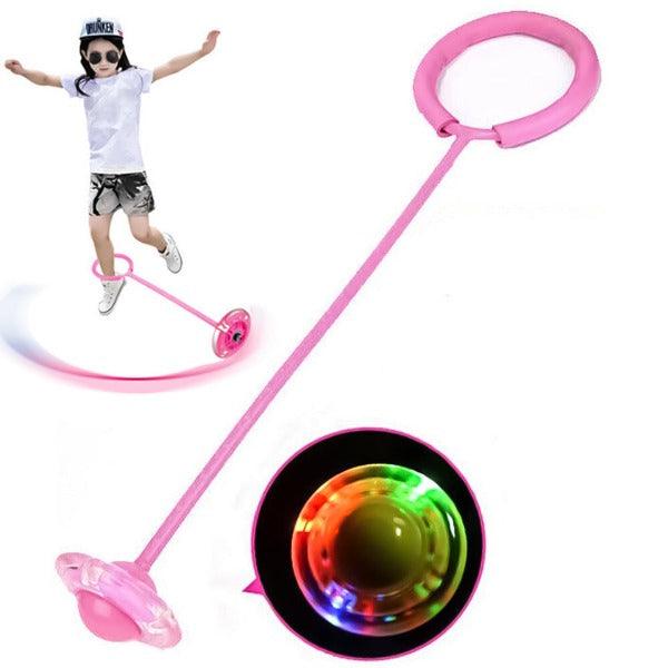 Ankle Ball Toy - Foldable Flash Wheel Skip Ball Fun | Foot Hula Hoop Skipping Rope Outdoor Game 3