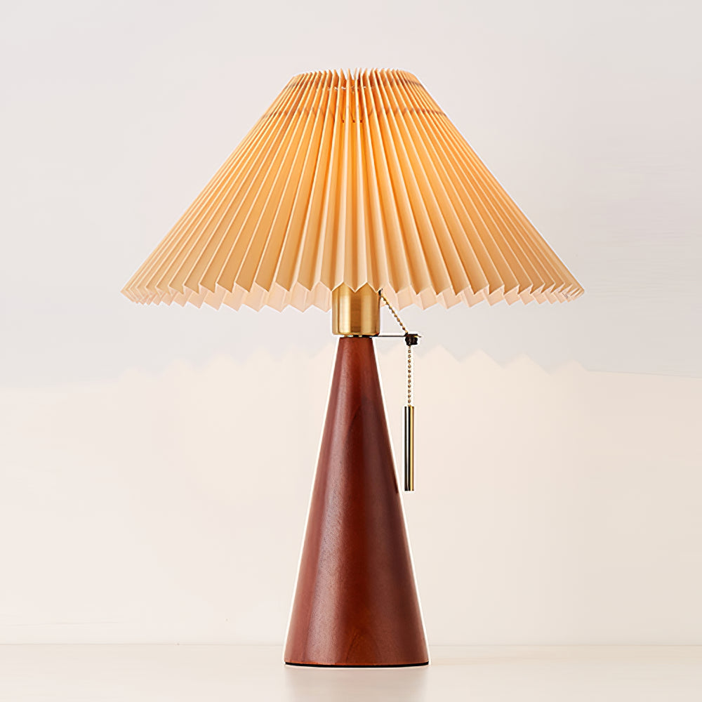 AntiqueRadiance – Elegant Wood and Metal Table Lamp 9