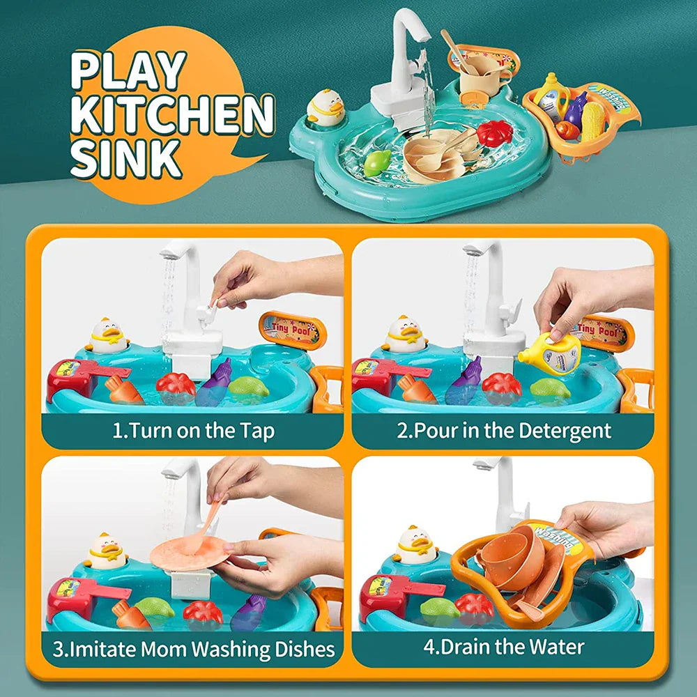 AquaChef™ – Interactive Water Play Kitchen for Kids – Splashing Fun 2