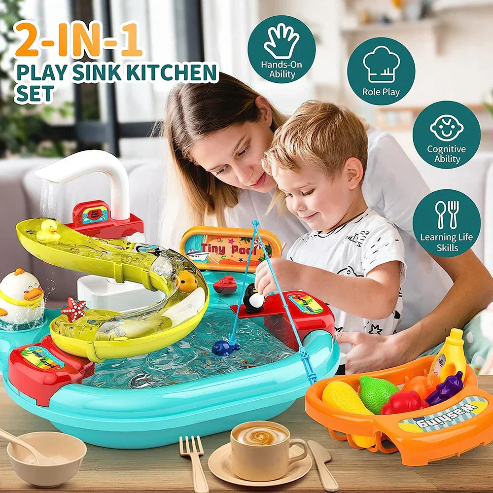 AquaChef™ – Interactive Water Play Kitchen for Kids – Splashing Fun 6