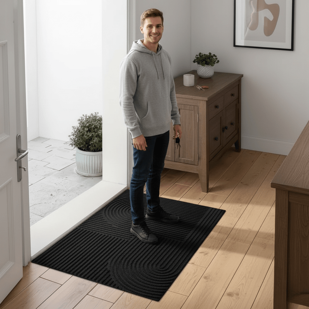 AquaFlow | Elegant Absorbent Microfiber Door Mat with Non-Slip Backing 1