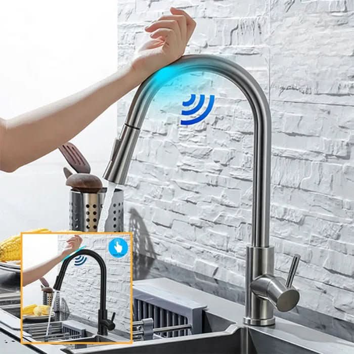 AquaFusion | Sleek Stainless Steel Smart Kitchen Mixer Tap with Pull-Out Spout 1
