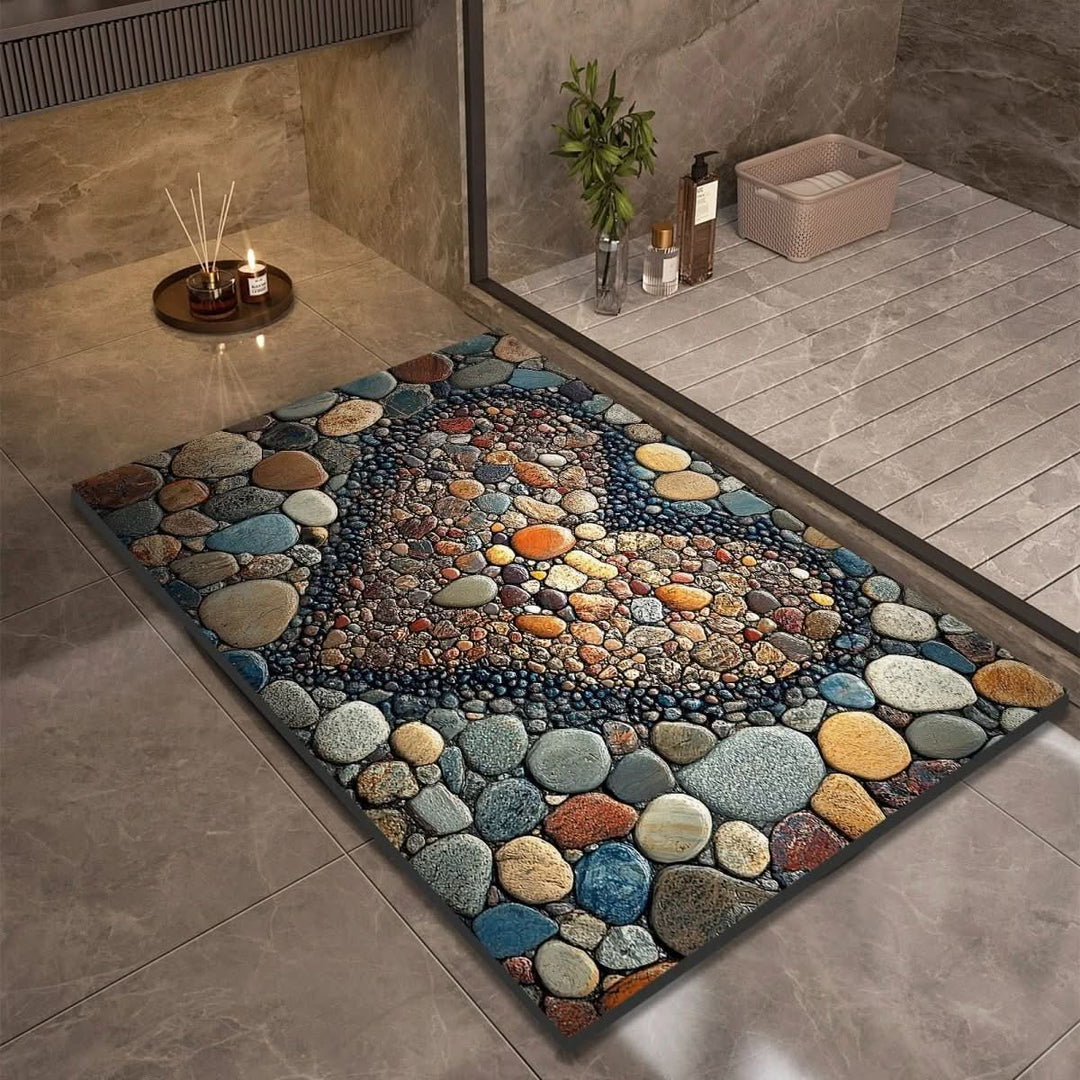 AquaStone | Stylish Non-Slip Diatomaceous Earth Bath Mat for Safety 8