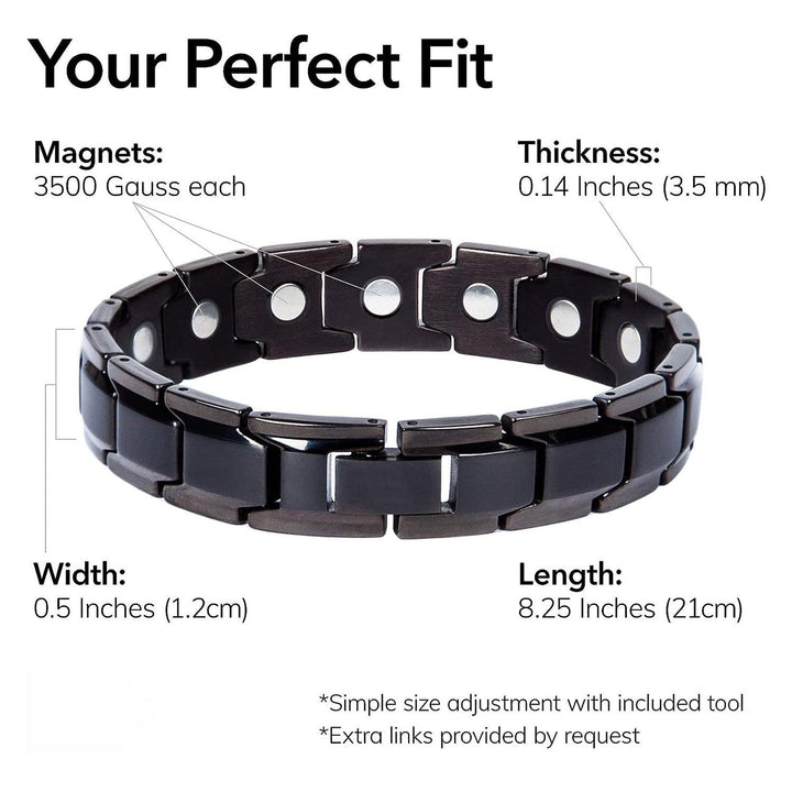 Arthritis Bracelet Mens - Magnetic Bracelet Therapy Weight Loss Pain Relief Bracelet 3