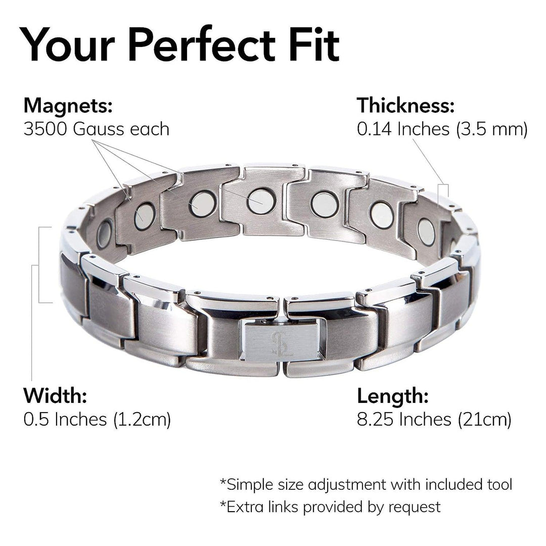 Arthritis Bracelet Mens - Magnetic Bracelet Therapy Weight Loss Pain Relief Bracelet 8