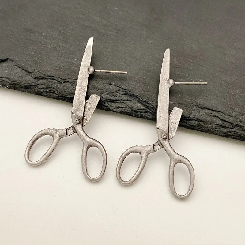 Artisan Scissors Design Earrings with Comfortable Fit – Unique Jewelry for Statement Style 0