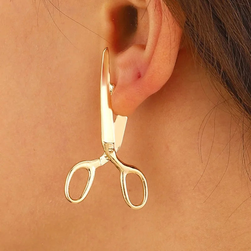 Artisan Scissors Design Earrings with Comfortable Fit – Unique Jewelry for Statement Style 1