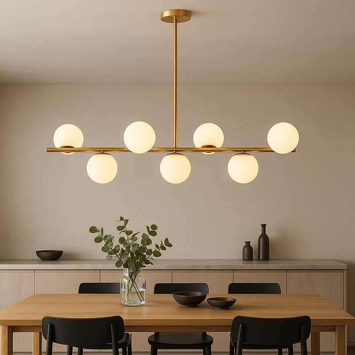 Arvion | Elegant Gold Chandelier Pendant Lamp for Dining or Kitchen 0