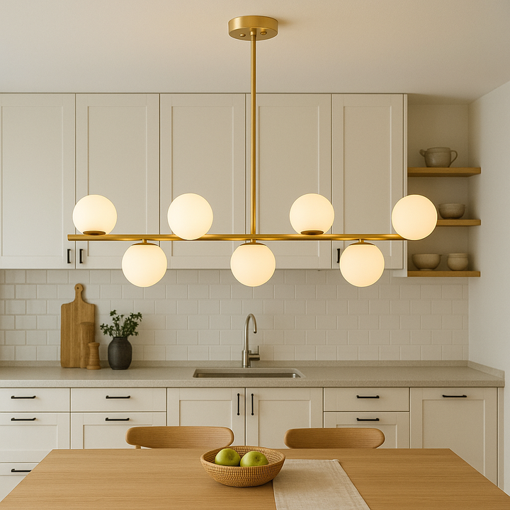 Arvion | Elegant Gold Chandelier Pendant Lamp for Dining or Kitchen 1