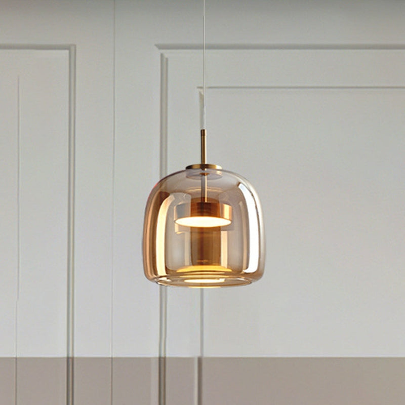 AuraGlass Pendant Light – Retro Gold LED Pendant Light in a Glass design, casting a warm and inviting glow. 7