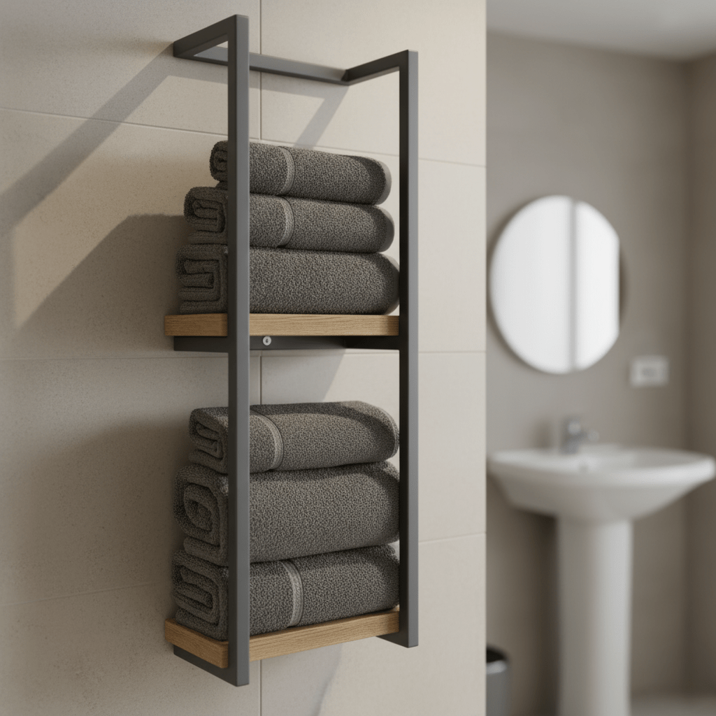 AureaSteel | Sleek Modern Wall Mounted Towel Holder for Elegant Bathrooms 0