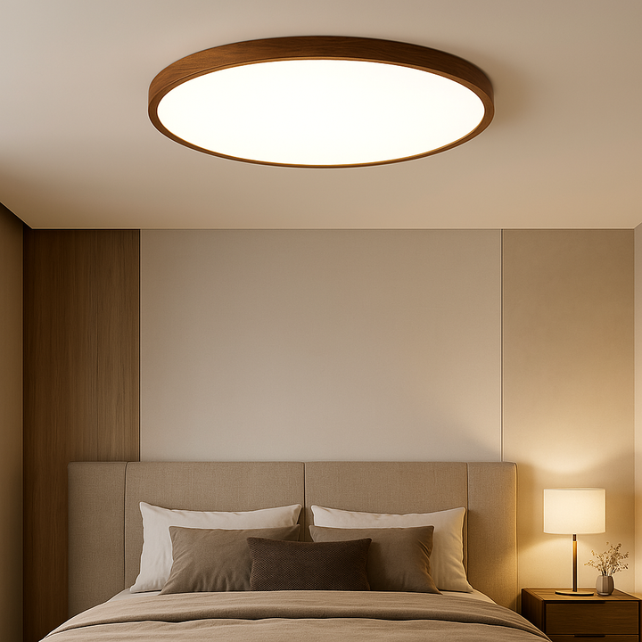 Aurivra | Modern Ceiling Lamp with Dark Wood Grain for Stylish Interiors 3