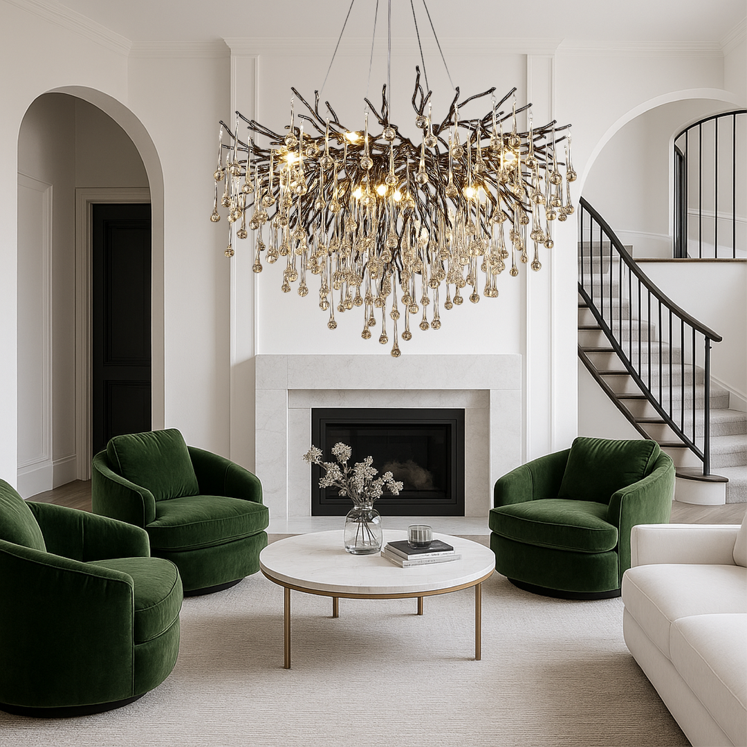 Auronix | Black Raindrop Chandelier with Luxurious Appeal 1