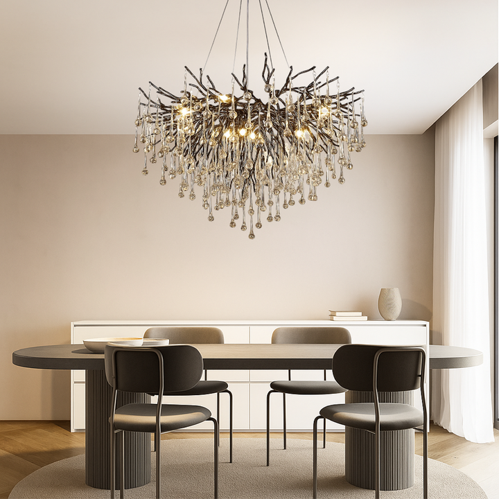 Auronix | Black Raindrop Chandelier with Luxurious Appeal 3
