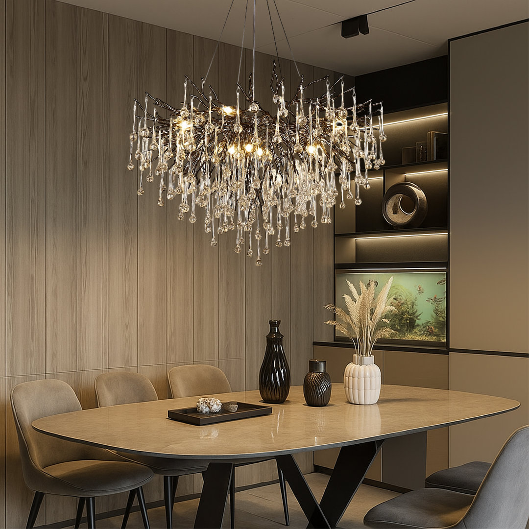 Auronix | Black Raindrop Chandelier with Luxurious Appeal 4