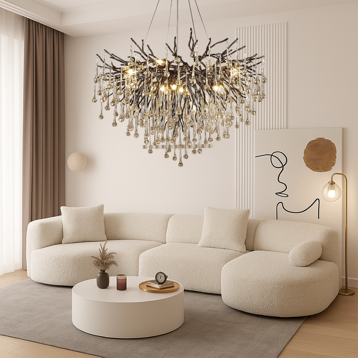 Auronix | Black Raindrop Chandelier with Luxurious Appeal 5