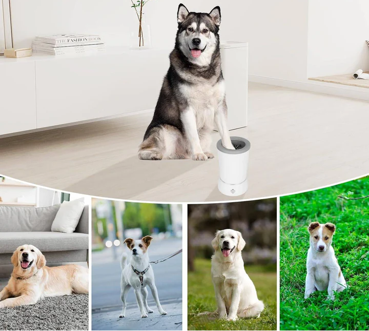 Automatic Dog Paw Cleaner with 360° Rotating Brush – Rechargeable Gentle Silicone Paw Washing Device 2
