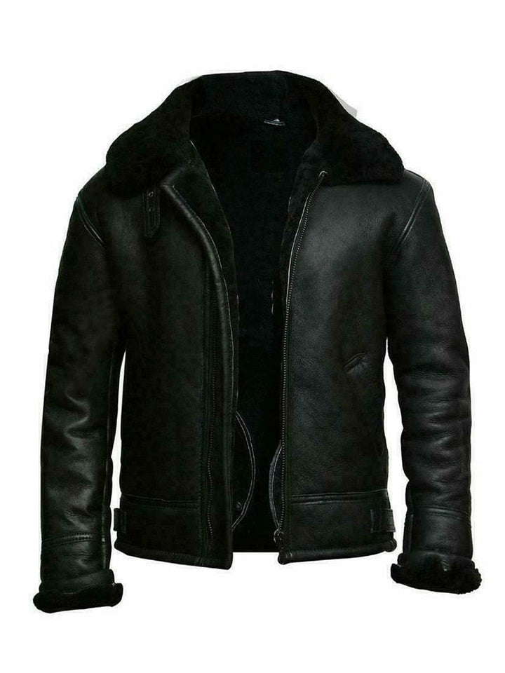 Aviator Bomber Jacket with Thick Sherpa Lining – Stylish Winter Coat for Ultimate Warmth 3