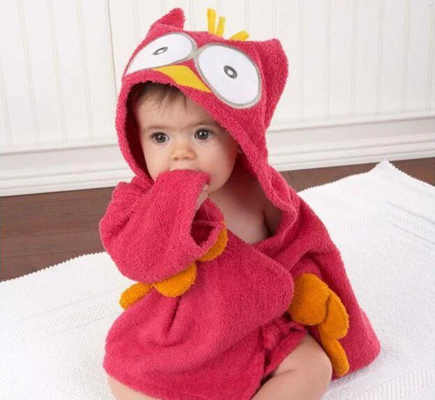 Baby Badjas Dierendesign Zacht Absorberend Katoen 0-6 Jaar 10