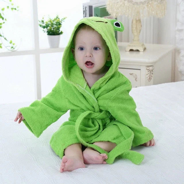 Baby Badjas Dierendesign Zacht Absorberend Katoen 0-6 Jaar 5