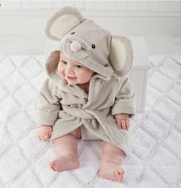 Baby Badjas Dierendesign Zacht Absorberend Katoen 0-6 Jaar 7