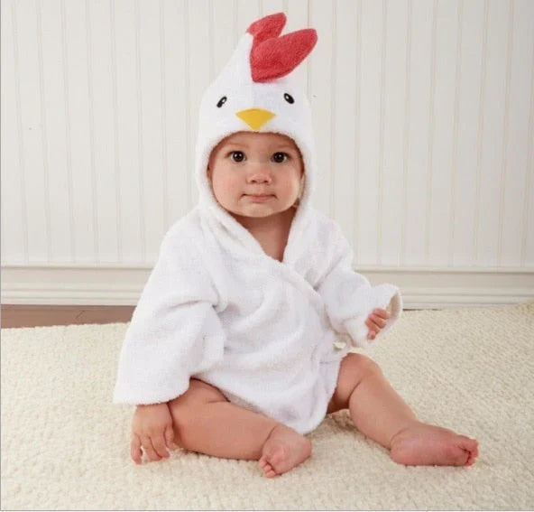 Baby Badjas Dierendesign Zacht Absorberend Katoen 0-6 Jaar 8