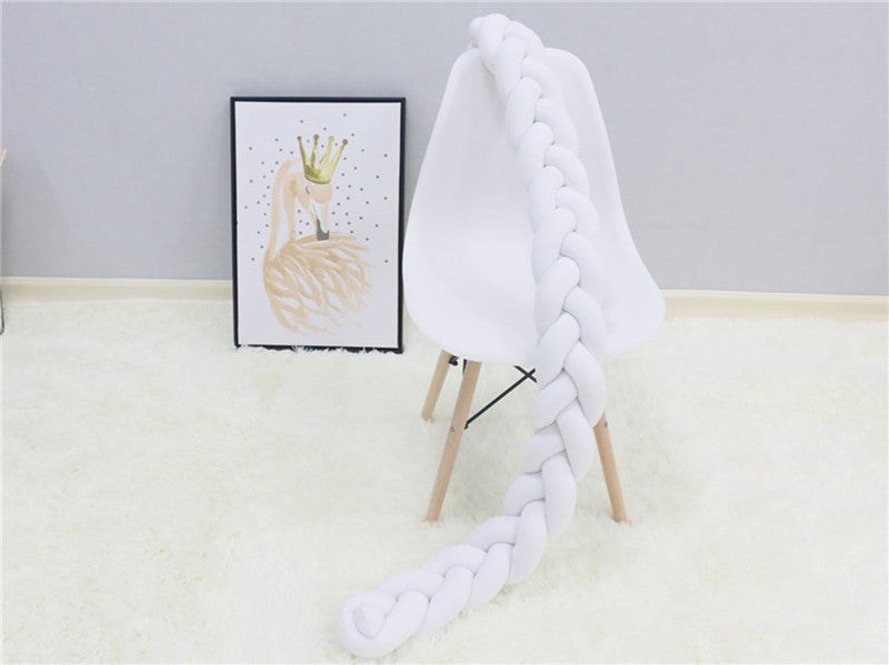 Baby Bumper Ademend Katoenmix Veilig Stijlvol 200-400 cm Naturel Zand Oudroze Grijsblauw Saliegroen 10
