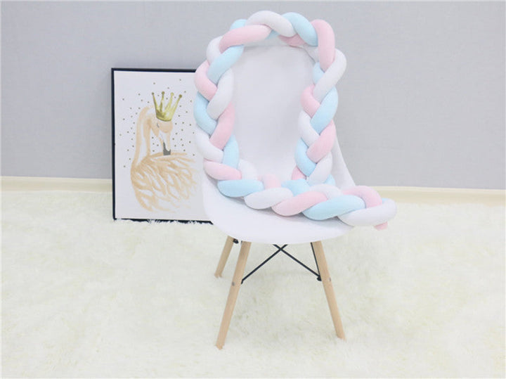 Baby Bumper Ademend Katoenmix Veilig Stijlvol 200-400 cm Naturel Zand Oudroze Grijsblauw Saliegroen 17