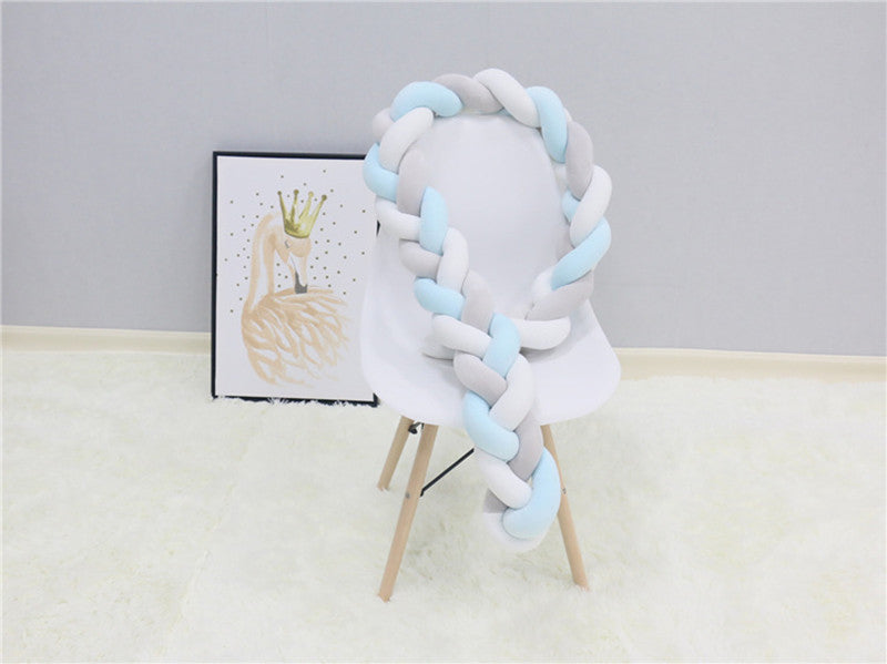Baby Bumper Ademend Katoenmix Veilig Stijlvol 200-400 cm Naturel Zand Oudroze Grijsblauw Saliegroen 18