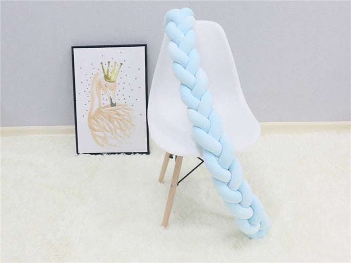 Baby Bumper Ademend Katoenmix Veilig Stijlvol 200-400 cm Naturel Zand Oudroze Grijsblauw Saliegroen 19