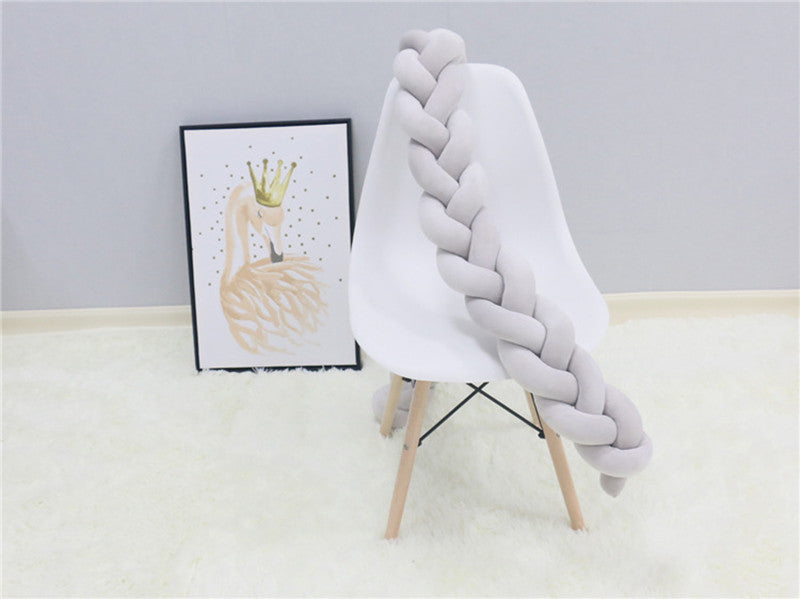 Baby Bumper Ademend Katoenmix Veilig Stijlvol 200-400 cm Naturel Zand Oudroze Grijsblauw Saliegroen 20