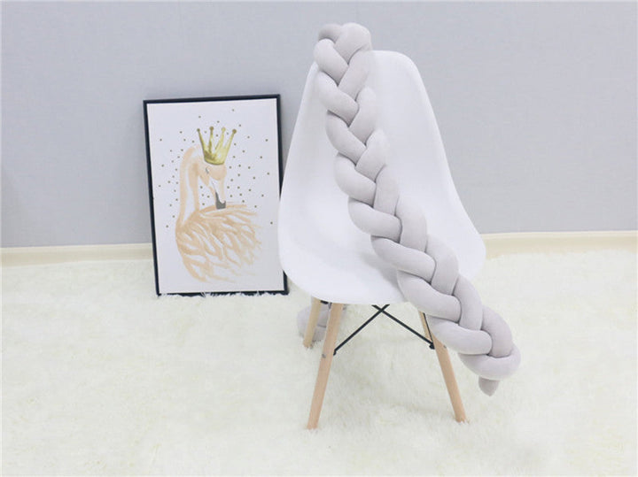 Baby Bumper Ademend Katoenmix Veilig Stijlvol 200-400 cm Naturel Zand Oudroze Grijsblauw Saliegroen 20